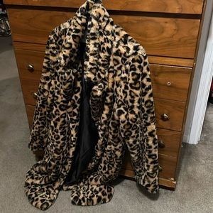 Cheetah print coat